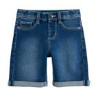 Girls 4-12 Sonoma Goods For Life&trade; Bermuda Denim Shorts, Size: 6, Dark Blue