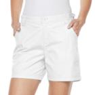 Women's Caribbean Joe Waist Tab Shorts, Size: 10, White