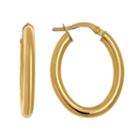 Everlasting Gold 14k Gold Oval Hoop Earrings, Women's, Yellow