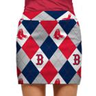Women's Loudmouth Boston Red Sox Golf Argyle Skort, Size: 4, Brt Red