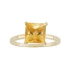 Citrine 10k Gold Ring, Women's, Size: 9, Orange