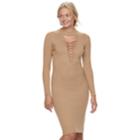 Juniors' Almost Famous Lace-up Sweater Dress, Teens, Size: Small, Med Beige