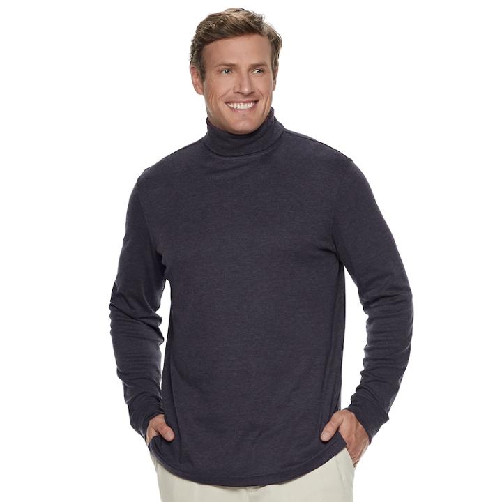Big & Tall Croft & Barrow&reg; Classic-fit Easy-care Turtleneck, Men's, Size: L Tall, Drk Purple