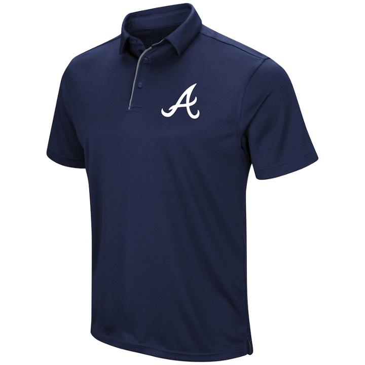 Men's Under Armour Atlanta Braves Tech Polo Shirt, Size: Medium, Blue (navy)