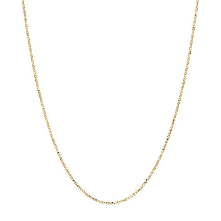 Everlasting Gold 14k Gold Wheat Chain Necklace - 18 In, Women's