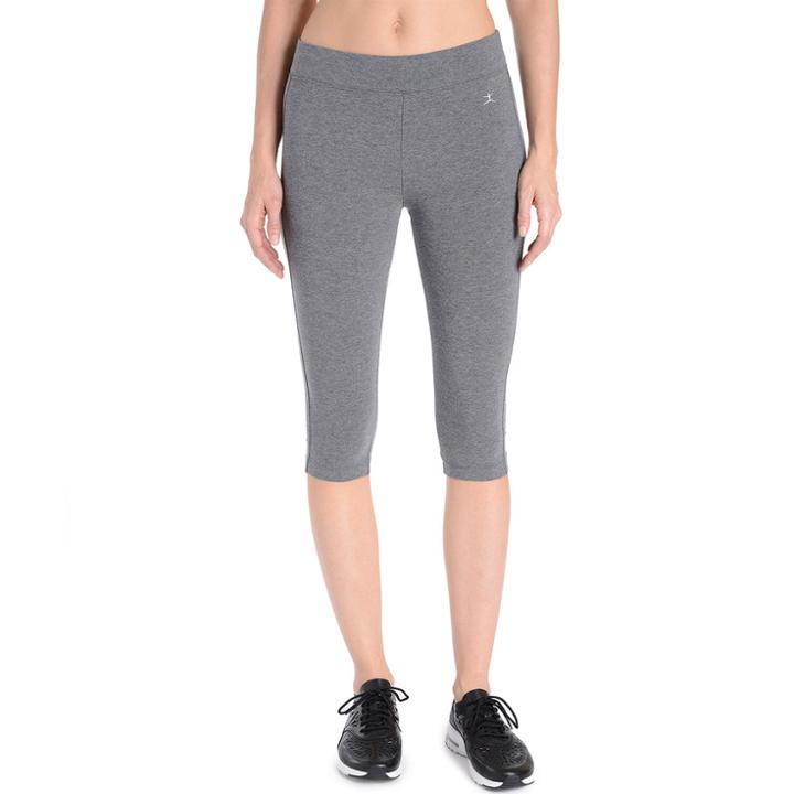 Women's Danskin Stretch Capri Leggings, Size: Medium, Grey Other