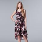 Women's Simply Vera Vera Wang Mesh High Low Dress, Size: Small, Med Purple