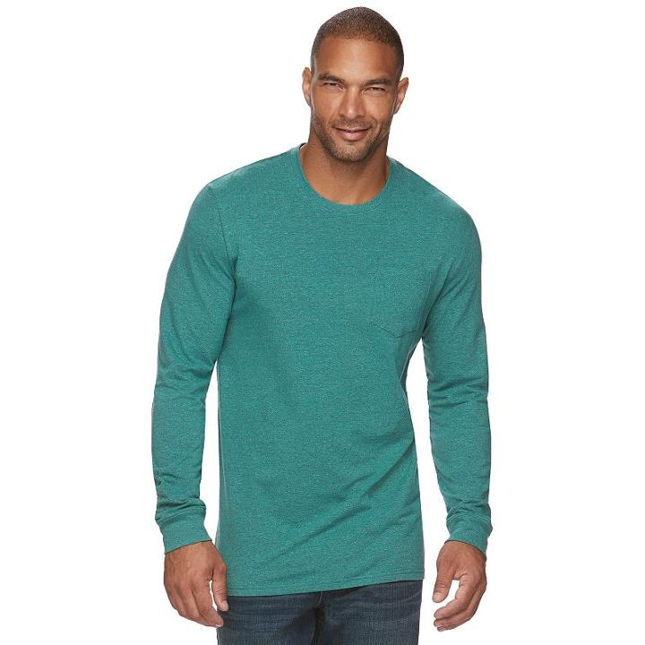 Big & Tall Sonoma Goods For Life&trade; Flexwear Slim-fit Stretch Crewneck Tee, Men's, Size: Xl Tall, Dark Green