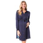 Maternity Pip & Vine By Rosie Pope Side-stripe Shirtdress, Women's, Size: M-mat, Blue (navy)