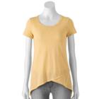 Women's Sonoma Goods For Life&trade; Keyhole Shark-bite Tee, Size: Small, Med Yellow