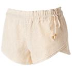 Juniors' Rewind Envelope-hem Lace Shortie Shorts, Girl's, Size: Medium, Natural