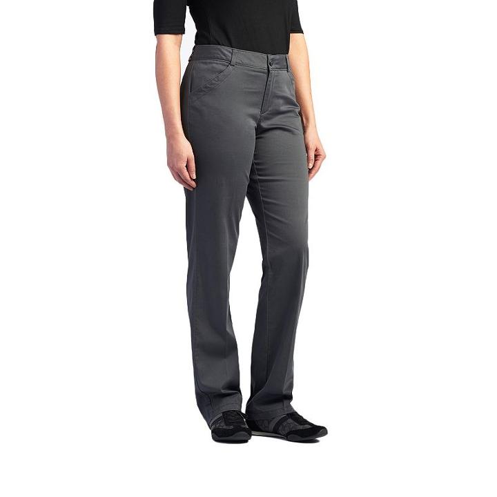 Women's Lee Freedom Straight-leg Pants, Size: 14 Avg/reg, Grey (charcoal)