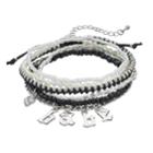 Mudd&reg; Babe, Slipknot & Beaded Stretch Bracelet Set, Women's, Silver