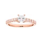 14k Gold 1 Carat T.w. Igl Certified Diamond Princess Cut Engagement Ring, Women's, Size: 5.50, White