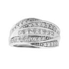 14k White Gold 1-ct. T.w. Diamond Bypass Ring, Women's, Size: 7