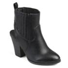 Journee Collection Neri Women's Slingback Ankle Boots, Size: Medium (8.5), Black