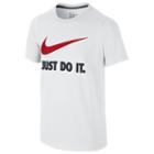 Boys 8-20 Nike Just Do It Swoosh Graphic Tee, Size: Medium, White