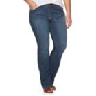 Juniors' Plus Size So&reg; Embroidered Bootcut Denim Jeans, Girl's, Size: 22 W, Dark Blue