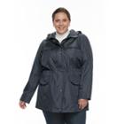 Plus Size Croft & Barrow&reg; Hooded Drawstring Anorak Jacket, Women's, Size: 1xl, Blue (navy)