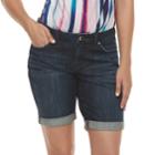 Women's Jennifer Lopez Cuffed Bermuda Jean Shorts, Size: 4, Dark Blue