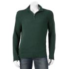 Big & Tall Croft & Barrow&reg; Classic-fit 5gg Quarter-zip Sweater, Men's, Size: 4xb, Dark Green