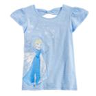 Disney's Frozen Elsa Girls 4-10 Flutter Cross-back Tee By Jumping Beans&reg;, Size: 5, Light Blue