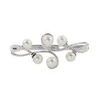 Sterling Silver Freshwater Cultured Pearl Bead Bangle Bracelet, Women's, White