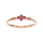 Lc Lauren Conrad 10k Rose Gold Tourmaline & Diamond Accent Flower Ring, Women's, Size: 9, Pink