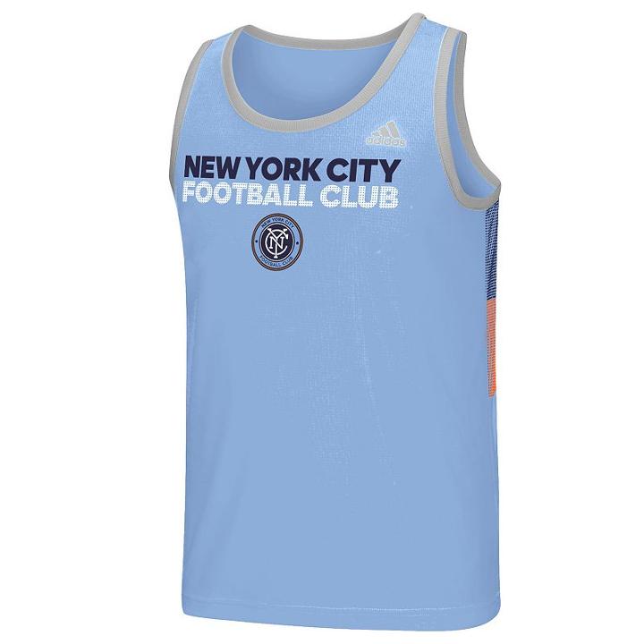 Men's Adidas New York City Fc Fan Wear Clmalite Tank Top, Size: Xxl, Blue