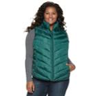 Juniors' Plus Size So&reg; Puffer Vest, Teens, Size: 1xl, Dark Green