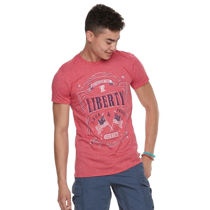 Men's Liberty Loud & Proud Tee, Size: Large, Dark Red