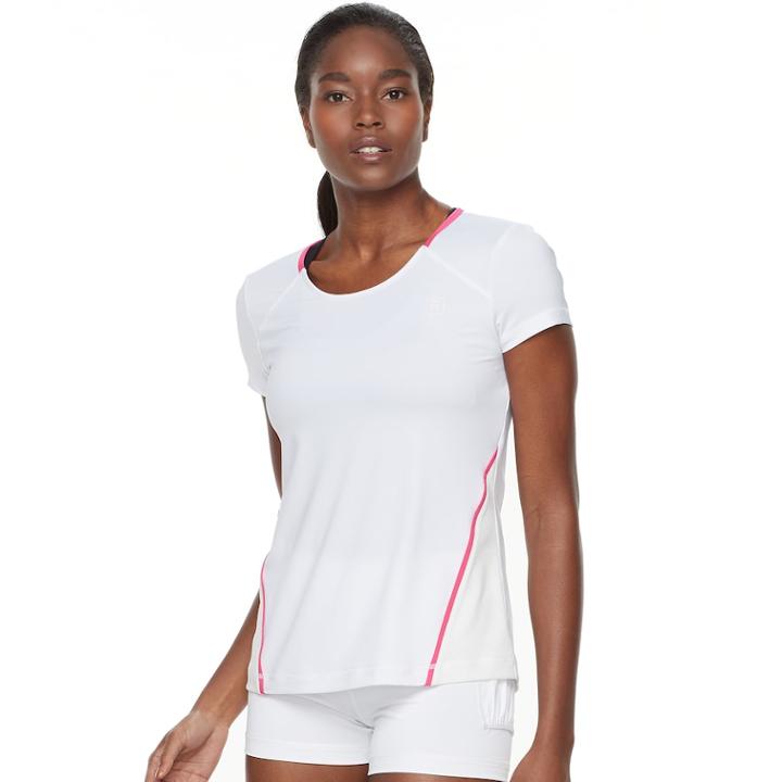 Women's Fila Sport&reg; Mesh Short Sleeve Tee, Size: Xs, White