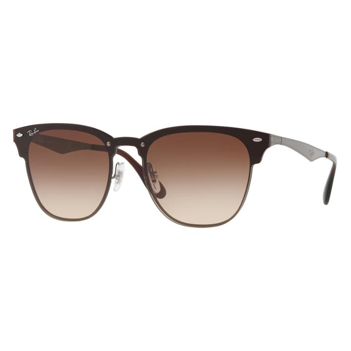Ray-ban Blaze Clubmaster Rb3576 41mm Square Gradient Sunglasses, Women's, Grey