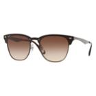 Ray-ban Blaze Clubmaster Rb3576 41mm Square Gradient Sunglasses, Women's, Grey