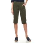 Women's Croft & Barrow&reg; Utility Skimmer Shorts, Size: 12, Green