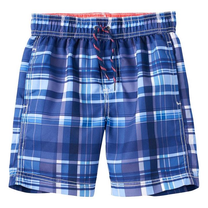 Boys 4-7 Carter's Plaid Swim Trunks, Boy's, Size: 4, Ovrfl Oth