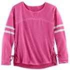 Girls 7-16 & Plus Size So&reg; Lace-up Side Tee, Size: 20 1/2, Dark Pink