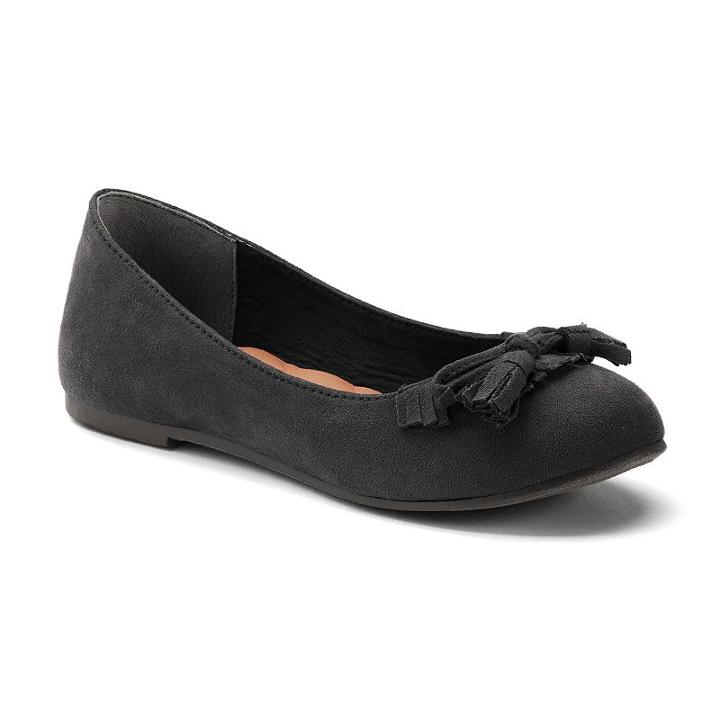 Mudd&reg; Girls' Tassel Ballet Flats, Girl's, Size: 2, Oxford