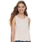 Juniors' About A Girl Heart State Swing Tank, Size: Xs, Pink