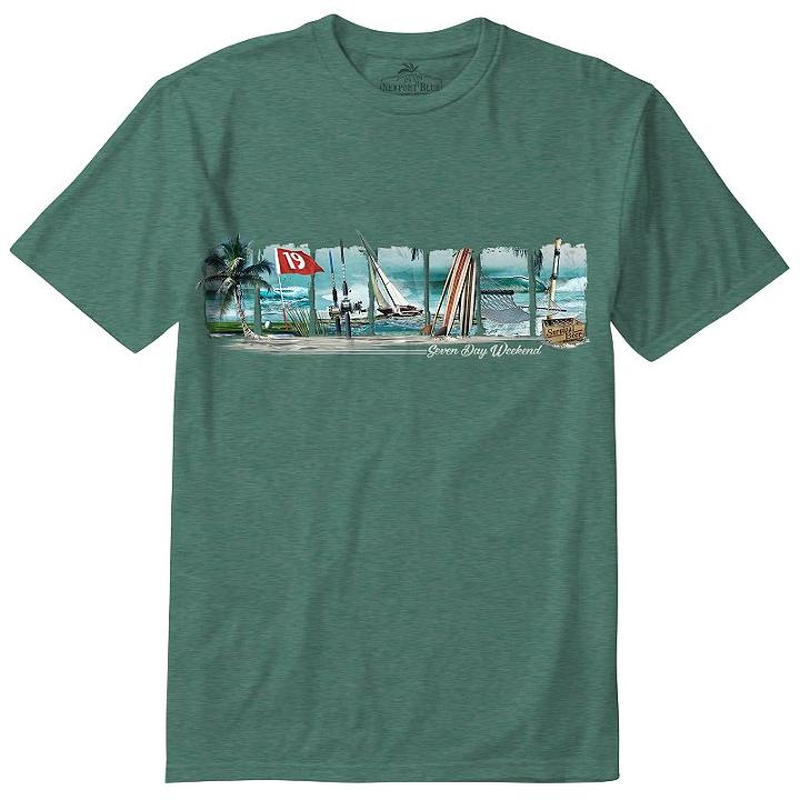 Big & Tall Newport Blue Seven Day Weekend Tee, Men's, Size: 3xl Tall, Green Oth