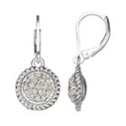 Napier Simulated Crystal Disc Drop Earrings, Women's, White