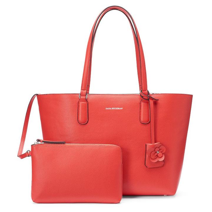 Dana Buchman Tote With Wristlet, Women's, Med Red