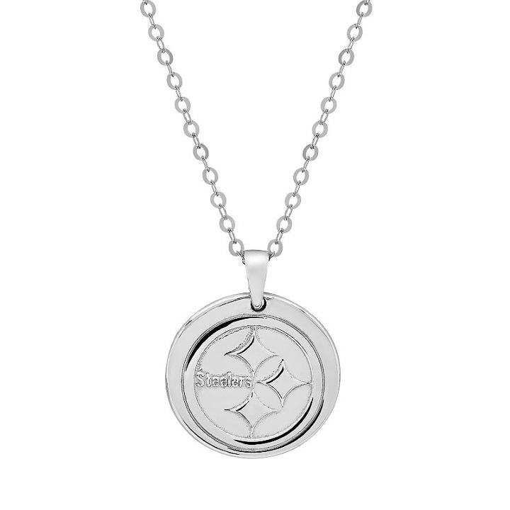 Pittsburgh Steelers Sterling Silver Reversible Pendant Necklace, Women's, Size: 18