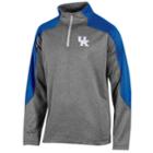 Men's Champion Kentucky Wildcats Colorblock Quarter-zip Top, Size: Xxl, Black