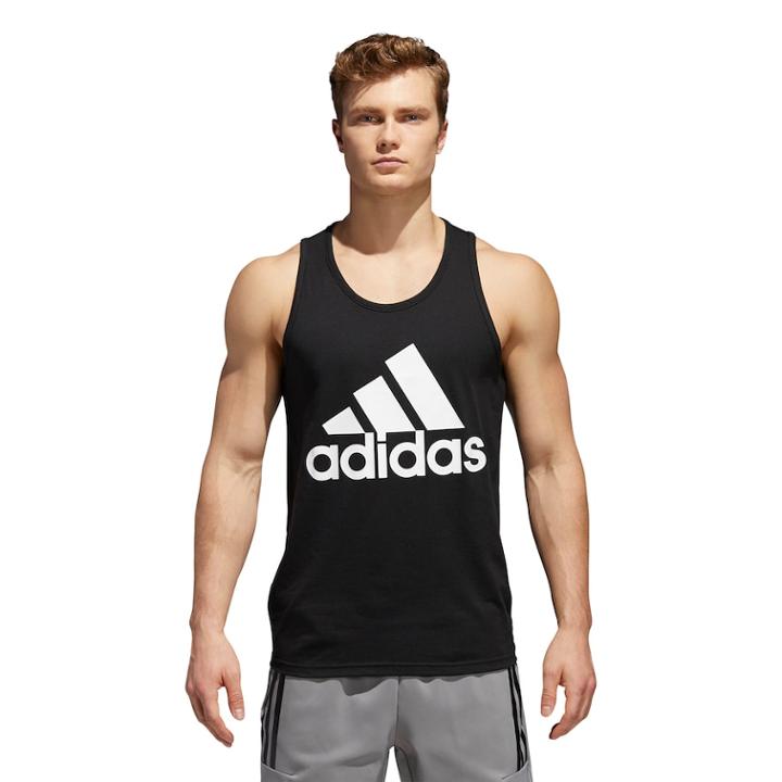 Men's Adidas Solid Heather Tee, Size: Small, Black