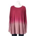 Women's Olivia Sky Ombre Textured Tee, Size: Xl, Light Red