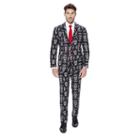 Men's Opposuits Slim-fit Haunting Hombre Suit & Tie Set, Size: 40 - Regular, Black