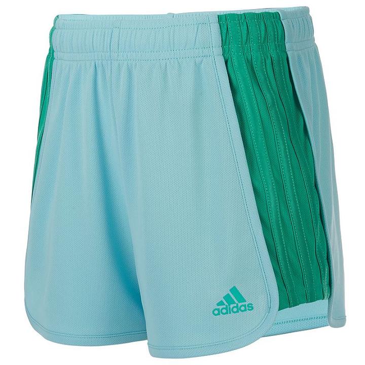 Girls 7-16 Adidas Colorblock Mesh Shorts, Girl's, Size: Large, Turquoise/blue (turq/aqua)
