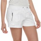 Juniors' Unionbay Christy Convertible Cuffed Midi Shorts, Teens, Size: Small, White