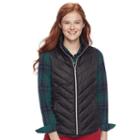 Juniors' So&reg; Puffer Vest, Teens, Size: Large, Black